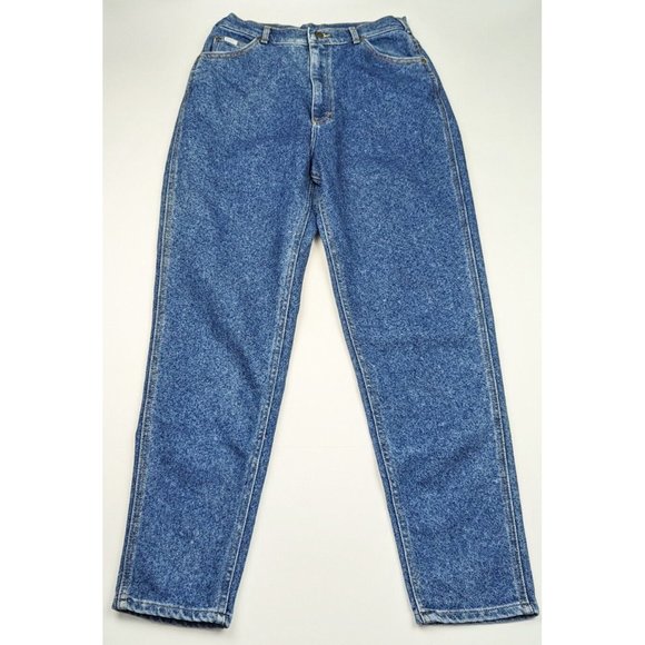 Vintage 90s Jeans Blue Mom High Waist Rise Misses Size 14 M Lee Made in USA - Picture 1 of 5